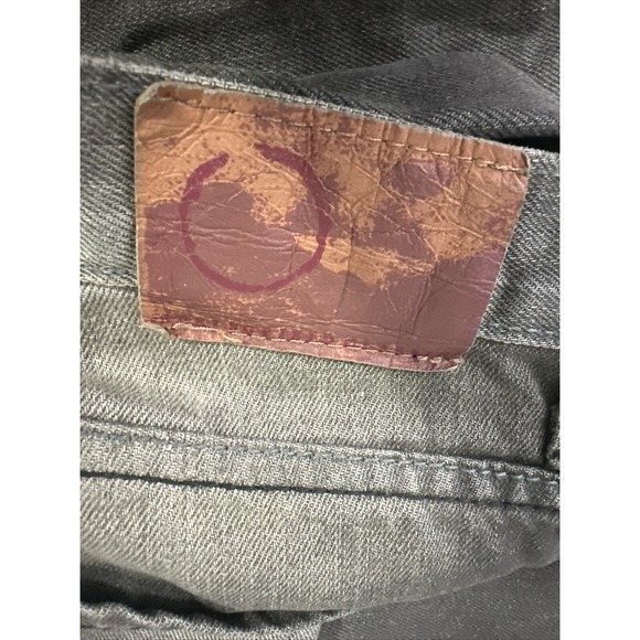 Springfield Classic Straight Fit Jeans Size 42x32 Gray With Splash Paint - Picture 10 of 10